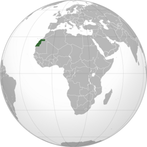 Western Sahara (orthographic projection)
