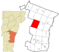 Windsor County Vermont incorporated and unincorporated areas Bridgewater highlighted