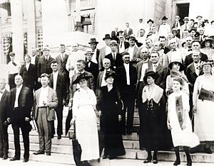 Women's suffrage rally at the Arkansas Capitol in Little Rock, c. 1917