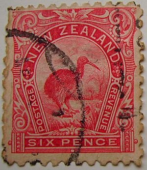 1898 kiwi 6d red