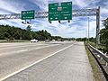 2019-05-21 11 48 12 View north along Interstate 97 (Glen Burnie Bypass) at Exit 14 (Maryland State Route 100, Ellicott City, Gibson Island) on the edge of Severn and Glen Burnie in Anne Arundel County, Maryland