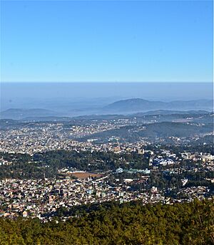 Aerial view of Shillong Meghalaya India