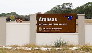 Aransas National Wildlife Refuge sign