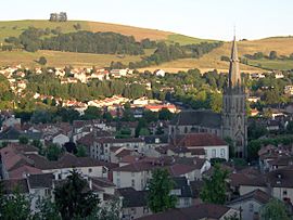 The church of Saint-Géraud and surrounding buildings, in Aurillac