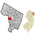 Bergen County New Jersey Incorporated and Unincorporated areas Fair Lawn Highlighted