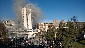 Bosnian social protests Tuzla