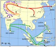 Brahmic script travel from India