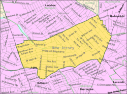 Census Bureau map of Haddon Heights, New Jersey