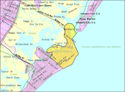 Census Bureau map of North Wildwood, New Jersey