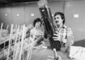 Cleofe Calderon and Thomas R. Soderstrom Examining Bamboo Samples, National Museum of Natural History