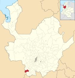 Location of the municipality and town of Betania in the Antioquia Department of Colombia