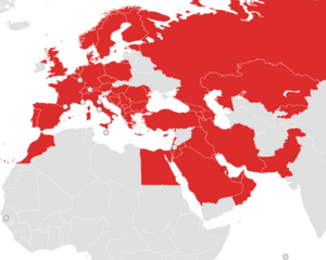 Countries in which Pegasus operates