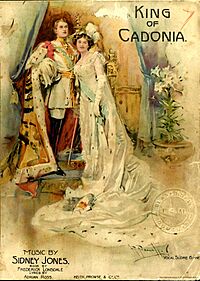 Cover of the Vocal Score of Sidney Jones' King of Cadonia