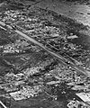 Damage from the F4 tornado in Toledo, Ohio, 11 April 1965