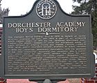 Dorchester Academy Boy's Dorm historical marker