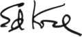 Ed Koch signature