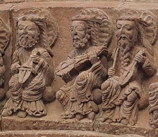 Elders of the Apocalypse with rebecs, Santo Domingo de Sori