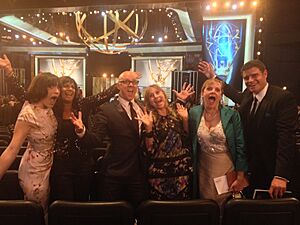 Emmy nominated Project Runway editors pose together