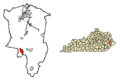 Floyd County Kentucky Incorporated and Unincorporated areas Wayland Highlighted 2181012