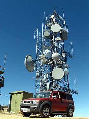 Frazier Peak, tower and Honda Element