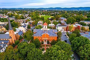 Downtown Frederick's City Hall in 2022