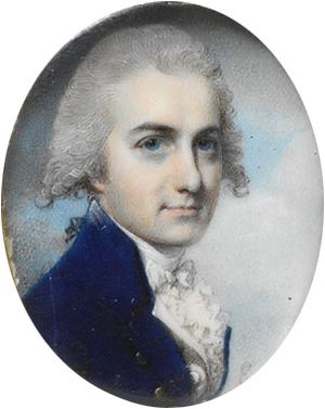 George Engleheart - Portrait miniature of John Dyer Collier