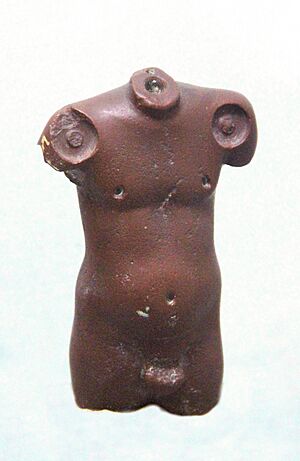 Harappa red jasper male torso