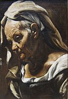 Head of an Old Woman by Orazio Borgianni, after 1610