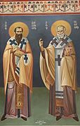 Icon of Two Elders at the Annunciation Greek Orthodox Cathedral (Chicago)
