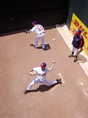 Jacob's Field Fultz and Betancourt in the Bullpen