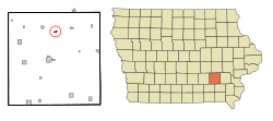 Location of Webster, Iowa