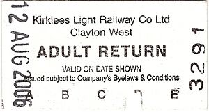 Kirklees Light Railway - Adult return ticket