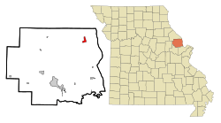 Location of Elsberry, Missouri