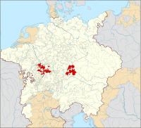 Locator Electoral Palatinate within the Holy Roman Empire (1618)