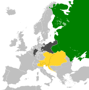 Map of the Holy Alliance (1840)