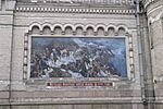 Mosaic picture 2 on facade of Suvorov's museum (Saint Petersburg)