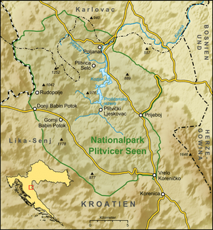 Nationalpark Plitvicer Seen Karte