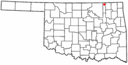 Location of Copan, Oklahoma