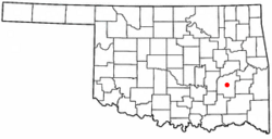 Location of McAlester, Oklahoma