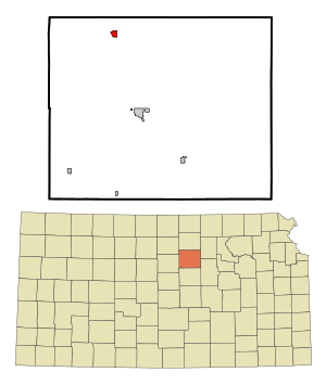 Location within Ottawa County and Kansas