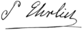 Paul Ehrlich signature