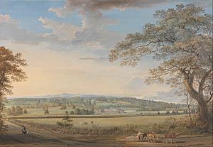 Paul Sandby - A View of Vinters at Boxley, Kent, with Mr. Whatman's Turkey Paper Mills - Google Art Project