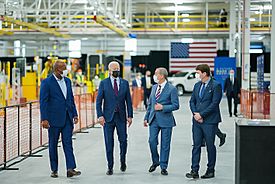 President Joe Biden at Ford’s Rouge Electric Vehicle Center