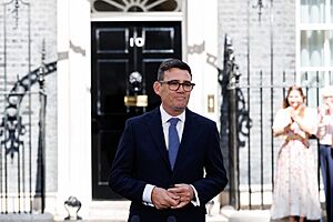 Prime Minister Andy Burnham arrives at 10 Downing Street (55405577972)