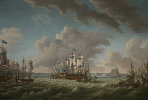 Relief of Gibraltar by Earl Howe, 11 October 1782 RMG BHC0453 (cropped)f