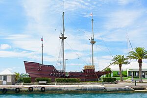 Replica of ship Deliverance on St. George's 2014