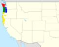 Rhyacotriton range map
