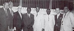 Robert Gardiner with American diplomats posted to West African countries during regional conference