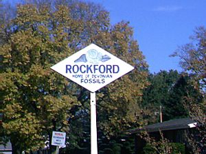 Rockford IA Logo Road sign