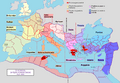 Roman Empire with dioceses in 400 AD